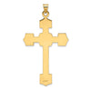 14k Polished Solid Large Fancy Design Cross Pendant