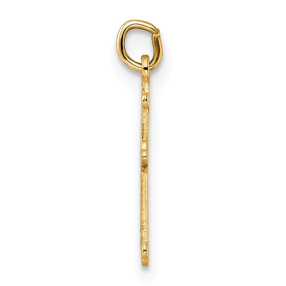 Gold Budded Cross Pendant