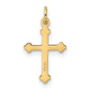 Gold Budded Cross Pendant