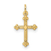 Gold Budded Cross Pendant