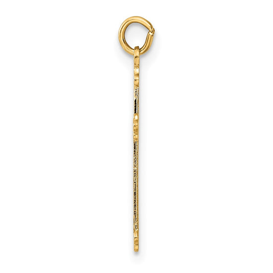 Gold Budded Cross Pendant