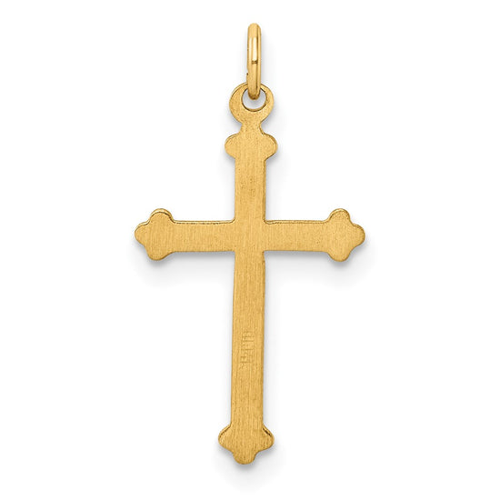 Gold Budded Cross Pendant