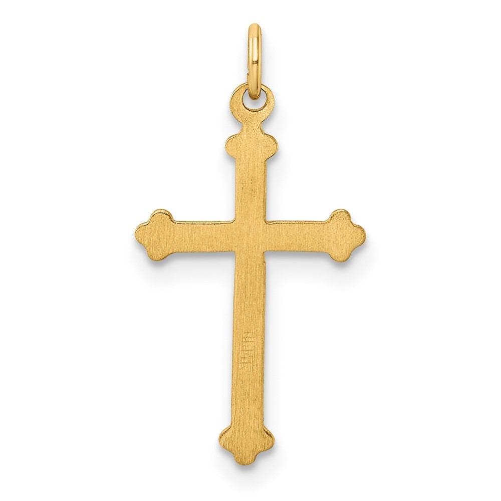 Gold Budded Cross Pendant