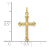 Gold Budded Cross Pendant