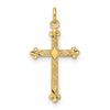 Gold Budded Cross Pendant