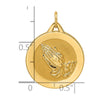 Gold Praying Hands Pendants