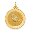 Gold Praying Hands Pendants