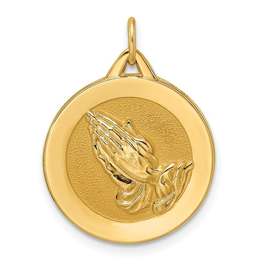 Gold Praying Hands Pendants