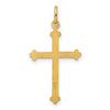 Gold Budded Cross Pendant