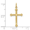 Gold Budded Cross Pendant