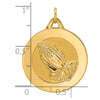 Gold Praying Hands Pendants