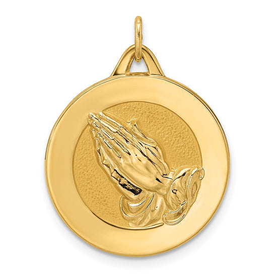 Gold Praying Hands Pendants