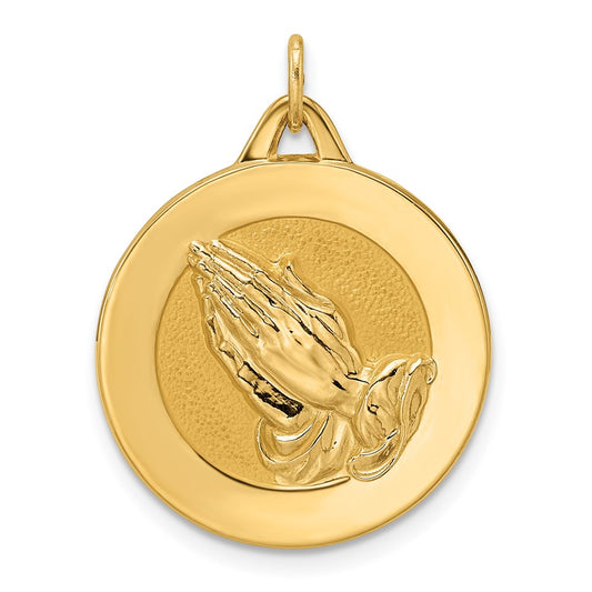 Gold Praying Hands Pendants