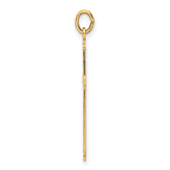 Gold Budded Cross Pendant
