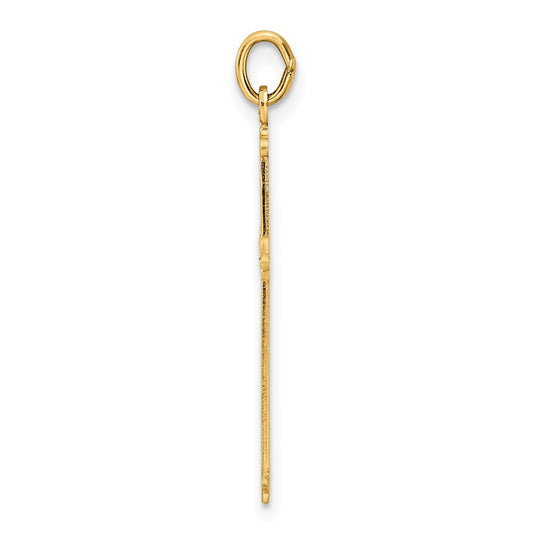 Gold Budded Cross Pendant