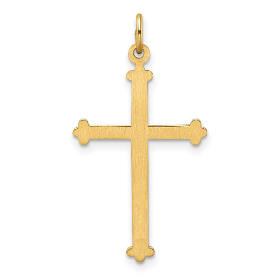 Gold Budded Cross Pendant