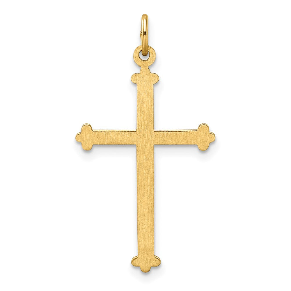 Gold Budded Cross Pendant