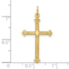 Gold Budded Cross Pendant