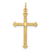 Gold Budded Cross Pendant