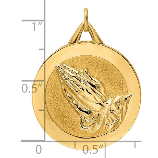 Gold Praying Hands Pendants