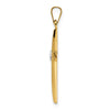 14k Two-tone Polished Solid Diamond Shape Center Cross Pendant