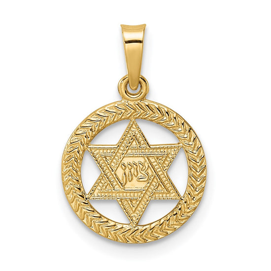 Gold Star of David Pendants