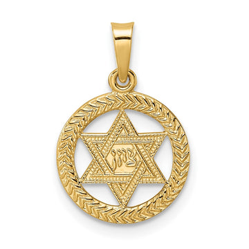 Gold Star of David Pendants