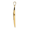 14k Two-tone Polished Solid Double Cross Pendant