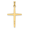 14k Two-tone Polished Solid Double Cross Pendant