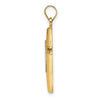 14k Two-tone Polished Solid Double Cross Pendant