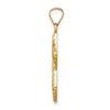 14k Polished and Textured Solid Star of David Pendant