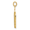 14k Polished Solid Ten Commandments and Star of David Pendant