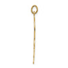 14k Polished Solid Filigree Hamsa Pendant