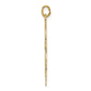 14k Polished and Textured Solid Hamsa Pendant