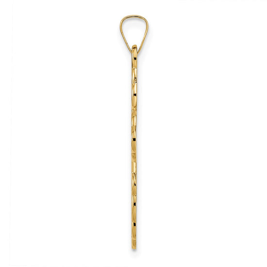 Gold Eastern Orthodox Cross Pendant