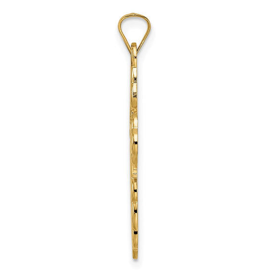 Gold Eastern Orthodox Cross Pendant