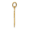 14k Polished and Textured Solid Chai Symbol Pendant