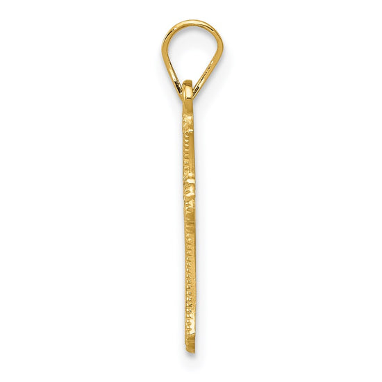 14k Budded Cross Charm