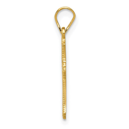 14k Budded Cross Charm
