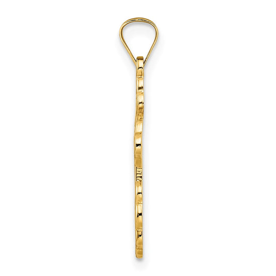 Gold Eastern Orthodox Cross Pendant