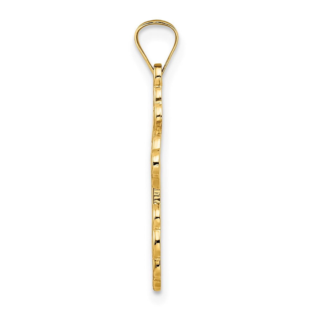 Gold Eastern Orthodox Cross Pendant