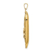 14k Polished Mezuzah with Blue and White Enameled Star of David Pendant