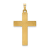 14k Two-tone Polished and Twisted Hollow INRI Crucifix Pendant