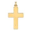 14k Two-tone Polished Solid INRI Crucifix Pendant