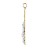 14k Two-tone Large Polished Solid INRI Crucifix Pendant