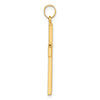 14k Polished and Textured Floral Cross Pendant