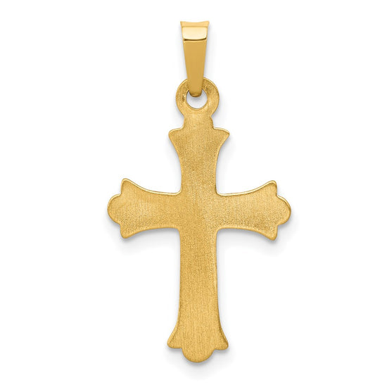 Gold Fleur de lis Cross Pendant