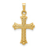 Gold Fleur de lis Cross Pendant