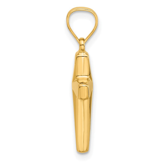 14K Polished Cross Pendant