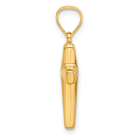 14K Polished Cross Pendant